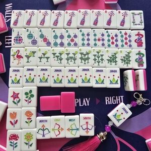 Champagne, Martini, Disco Ball Mahjong Tile Set